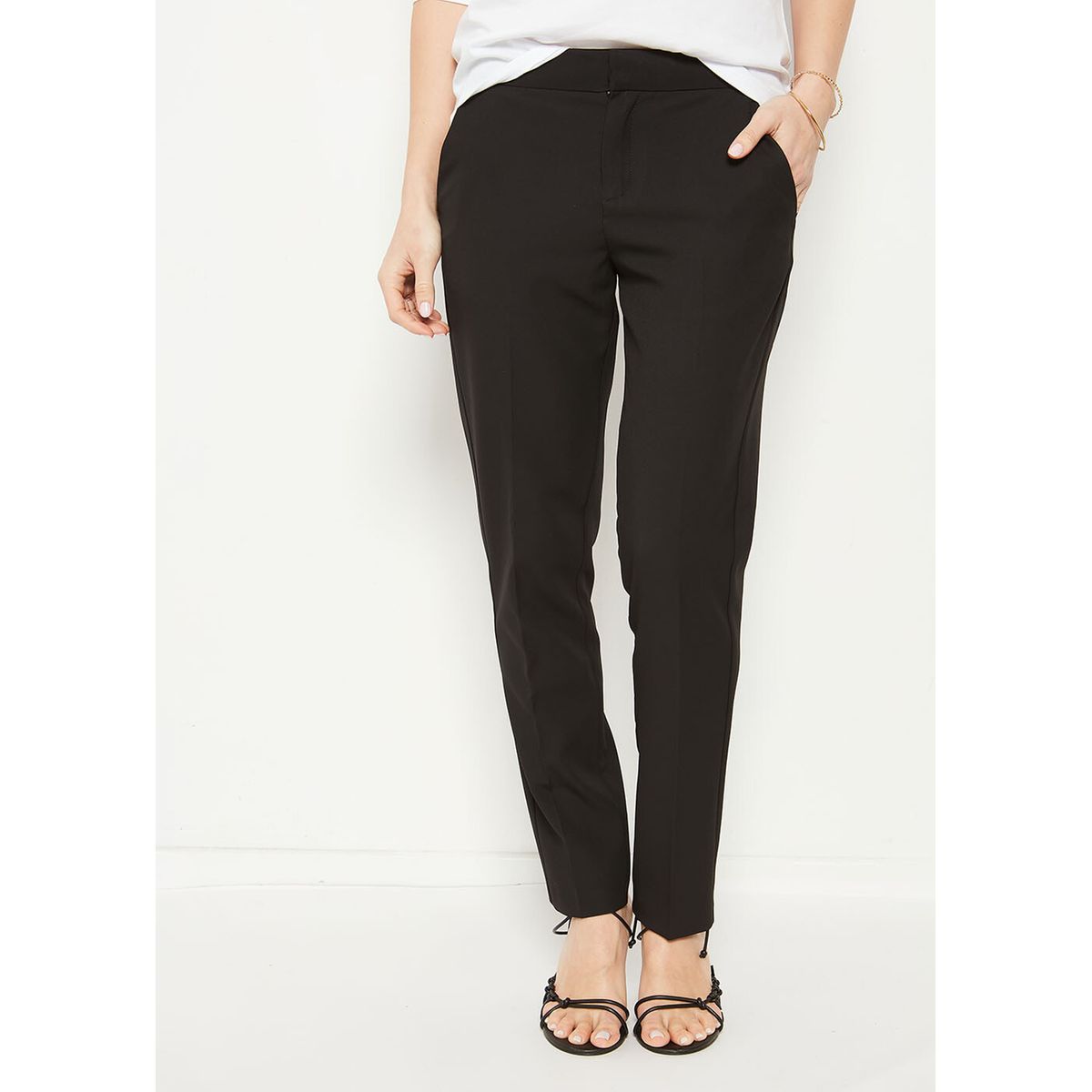 Pantalon Noir Léger Ici Et Maintenant Taille 36 - Neuf Avec Petit Défaut