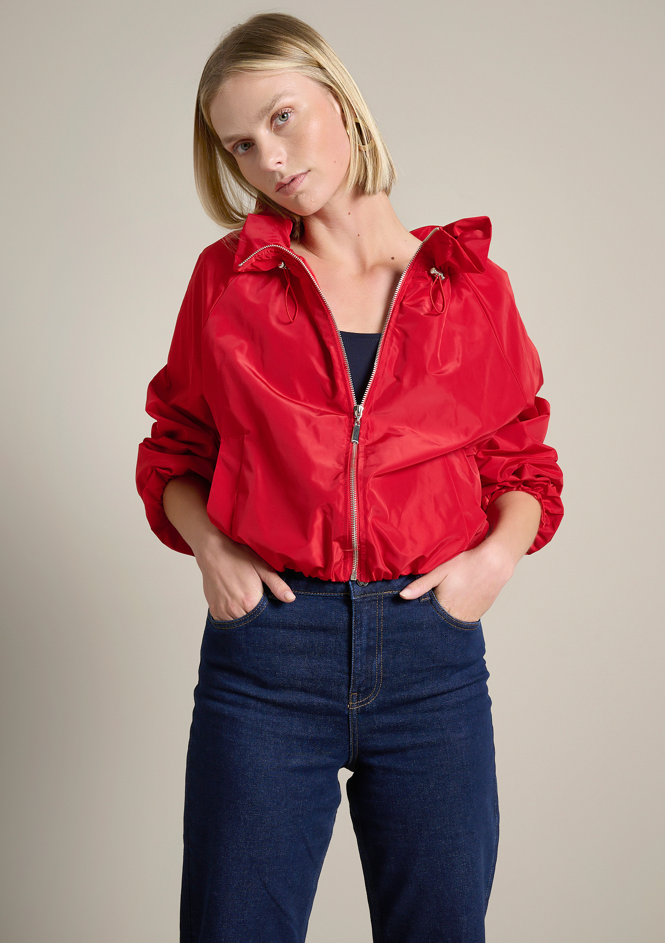 Bomber col montant froncé, LOLALIZA
