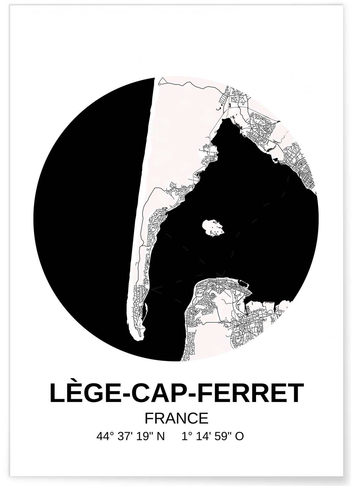 Affiche Carte Lège-Cap-Ferret, L'AFFICHERIE
