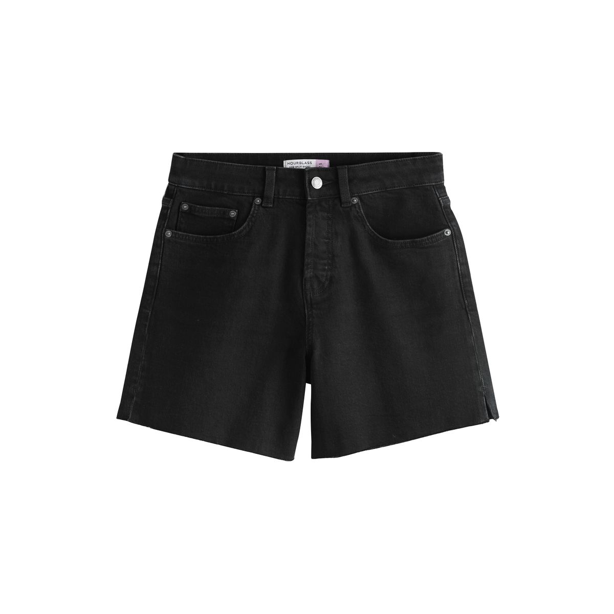 Short en denim taille haute avec ourlet fendu, NEXT