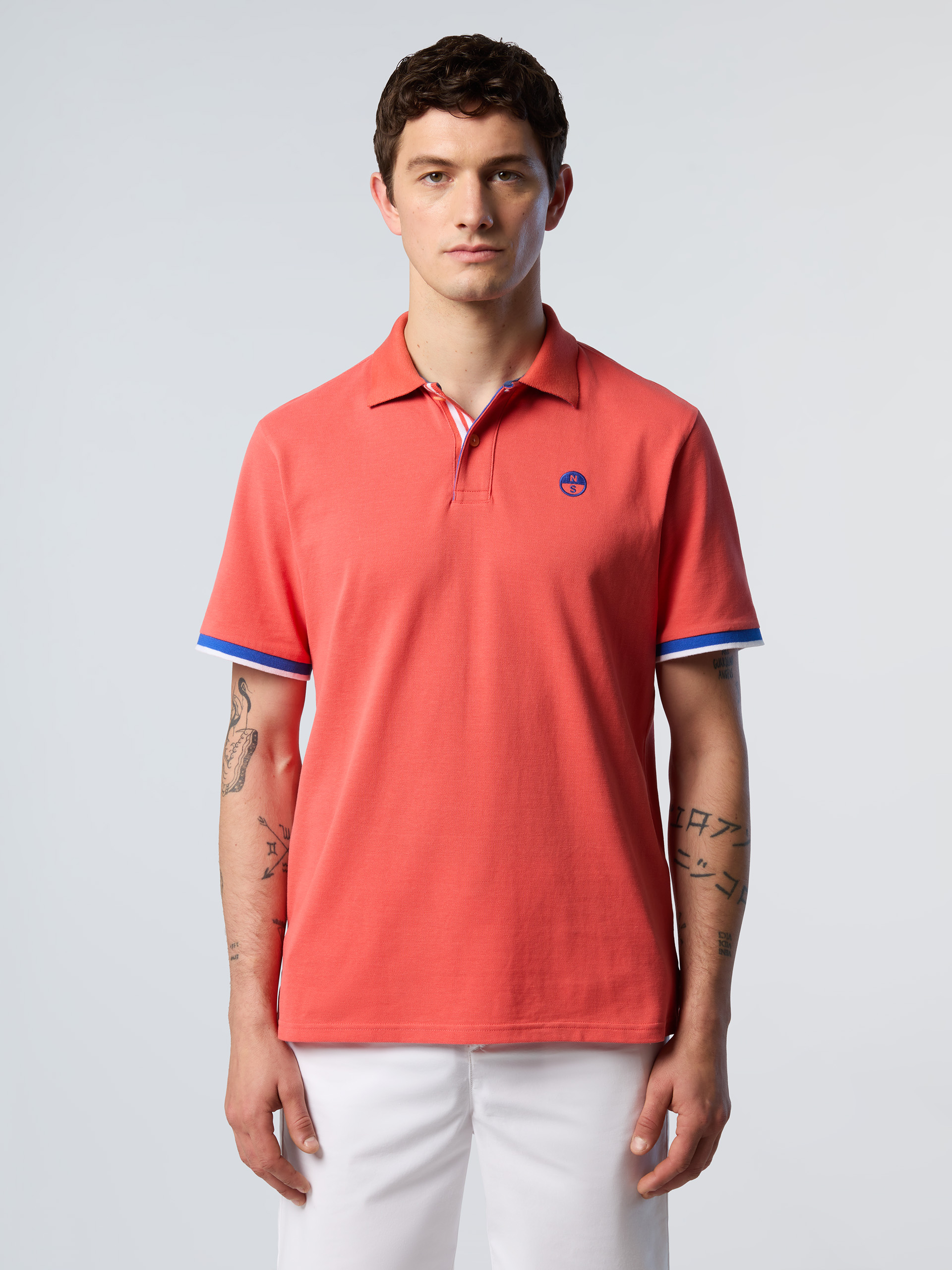Polo avec patte rayée, NORTH SAILS