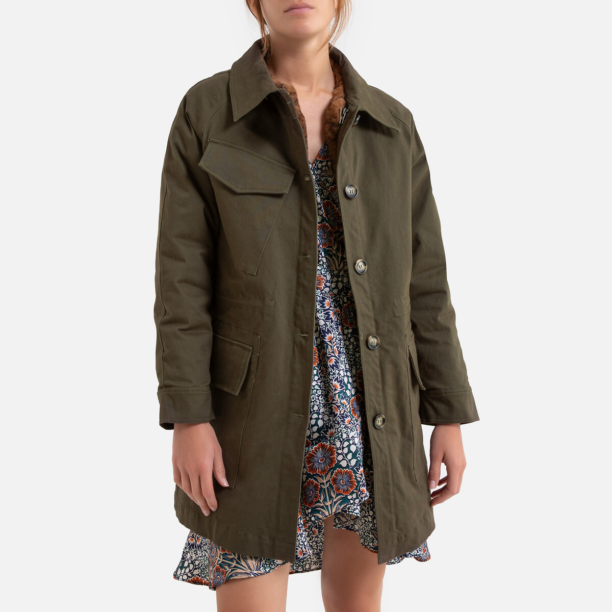 womens mid length parka