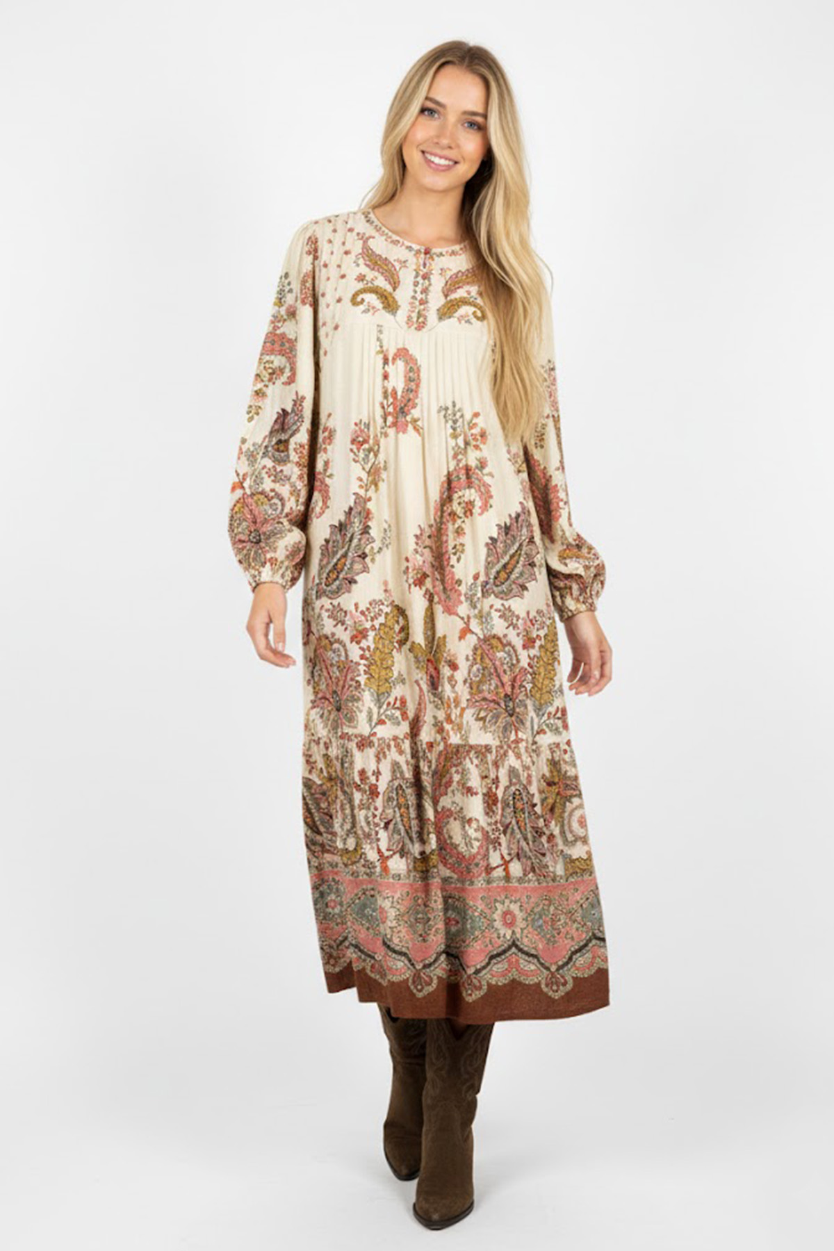 Robe longue imprimée FIDELIA, DERHY