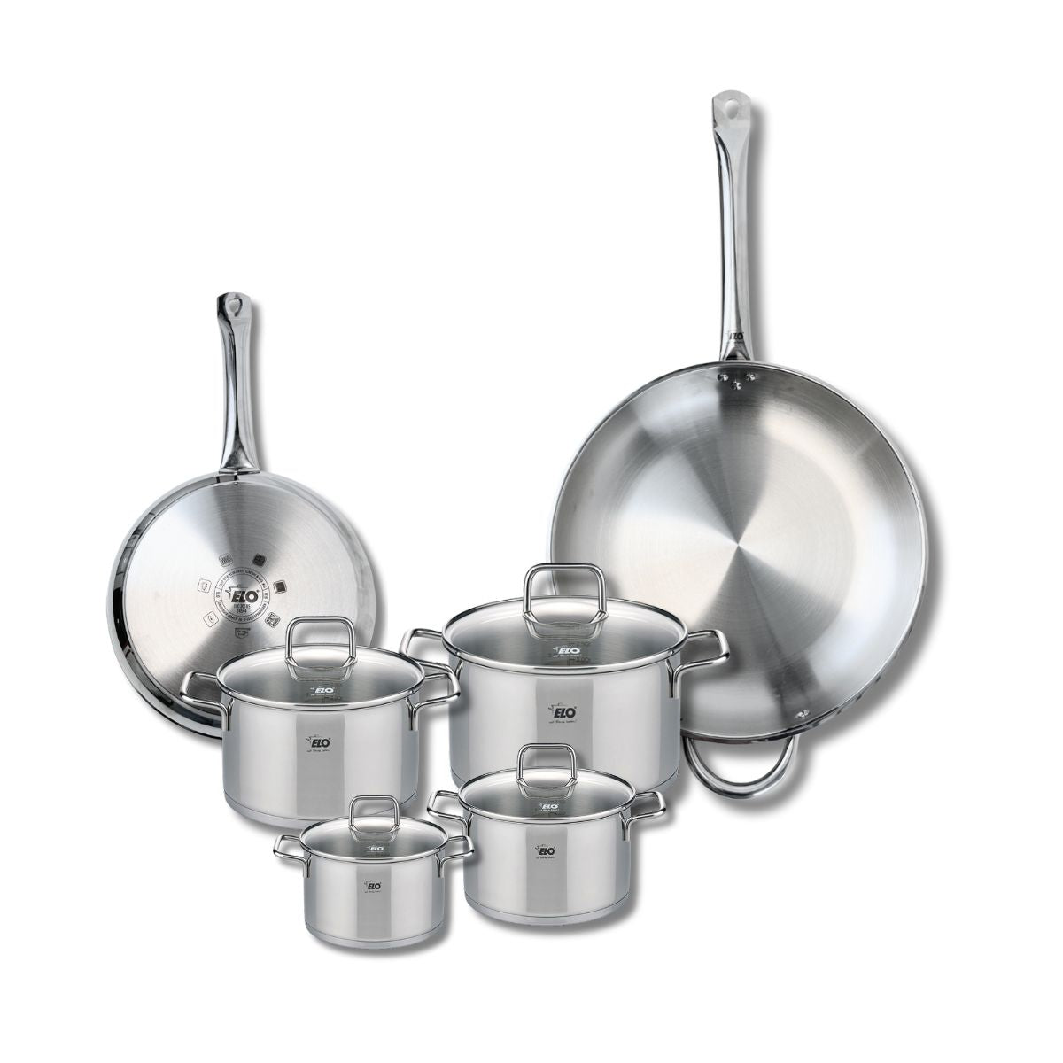 2 poêles 24/32cm + 4 faitouts 12/14/16/20cm PROFI CITRIN, ELO