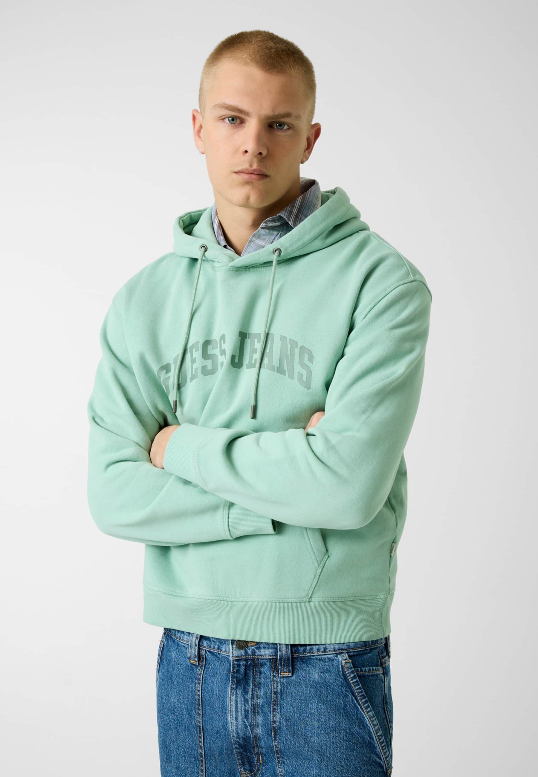 Sweat-Shirt À Capuche Avec Logo, GUESS JEANS