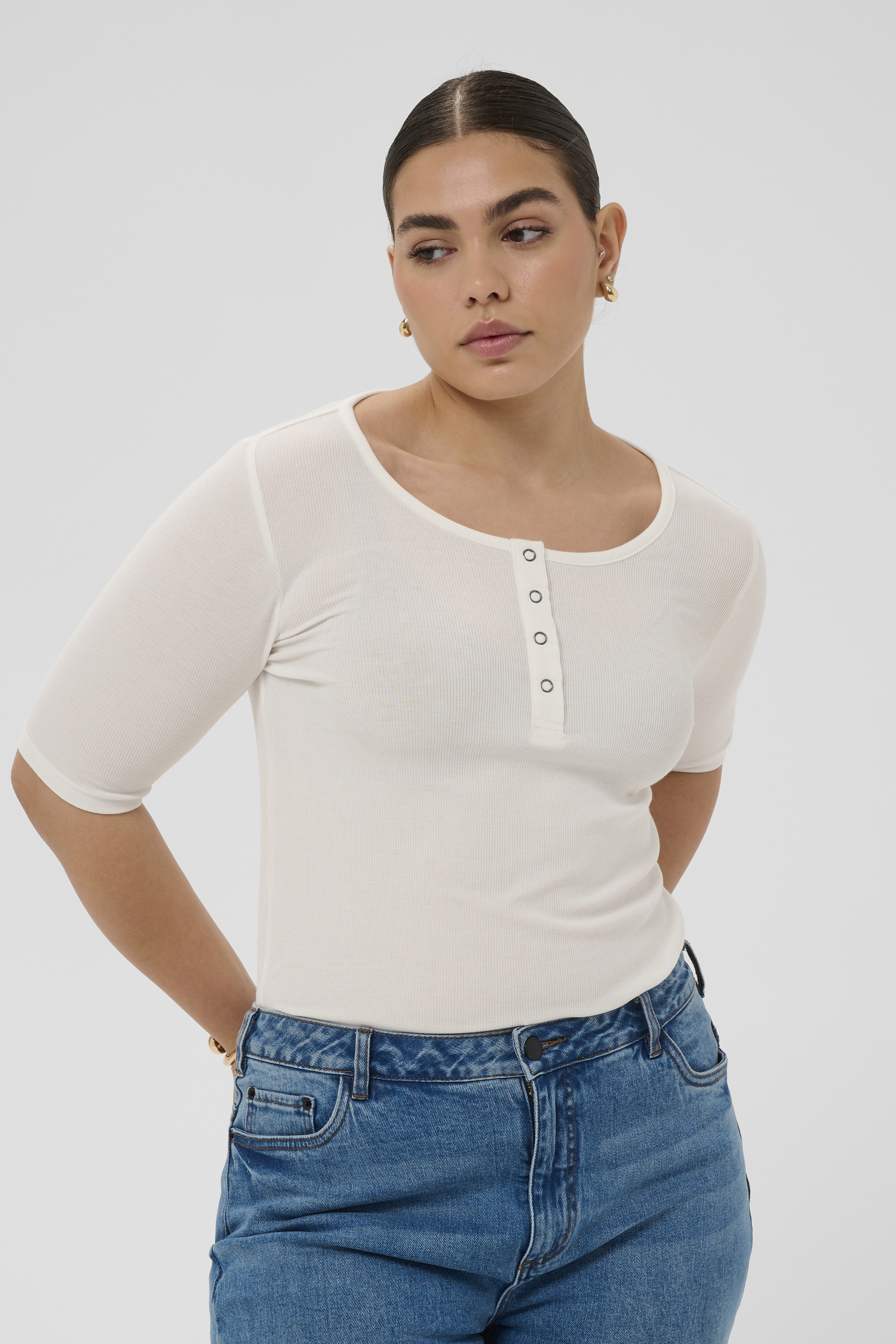 T-shirt, KAFFE CURVE