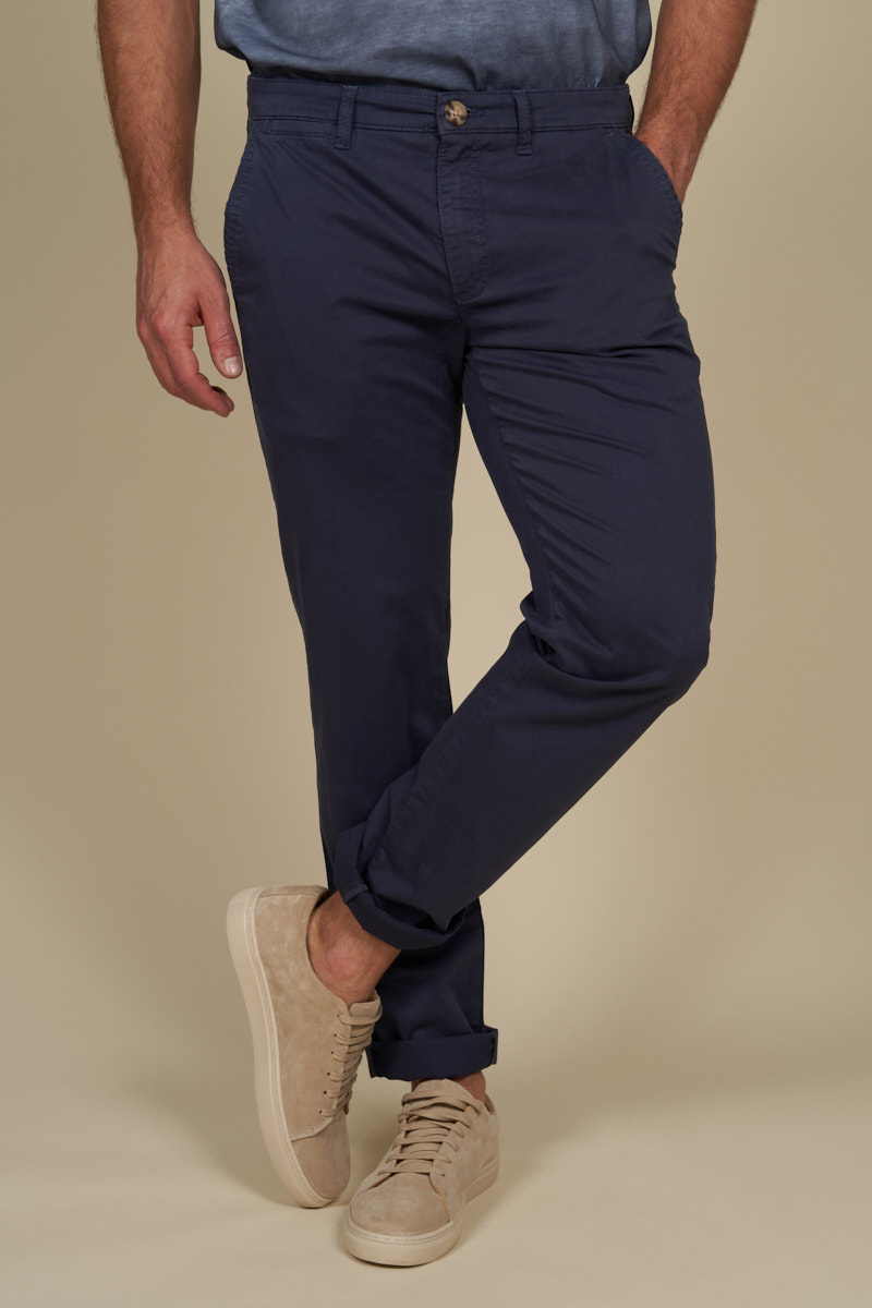 Pantalon chino fin stretch uni, MCS