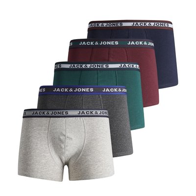Pack of 5 Hipsters in Plain Cotton JACK & JONES