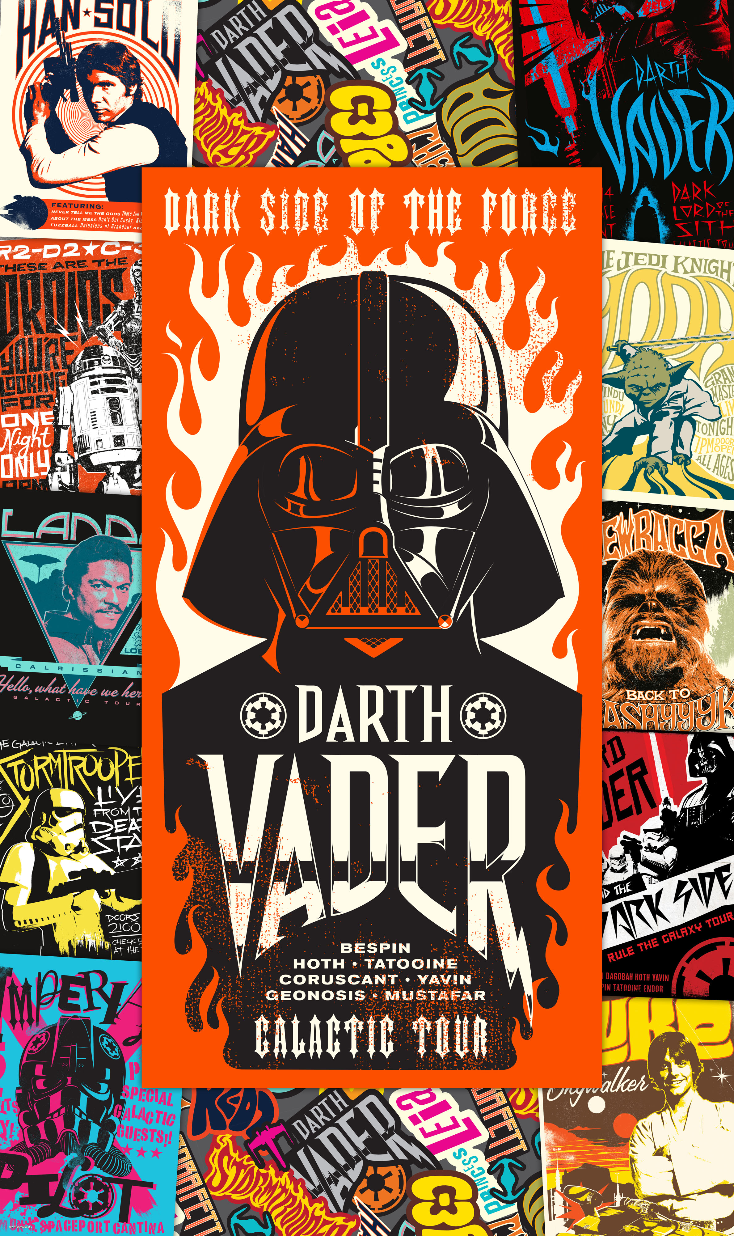 Papier peint Komar - Star Wars Rock on Posters - 120 x 200 cm, HEXOA