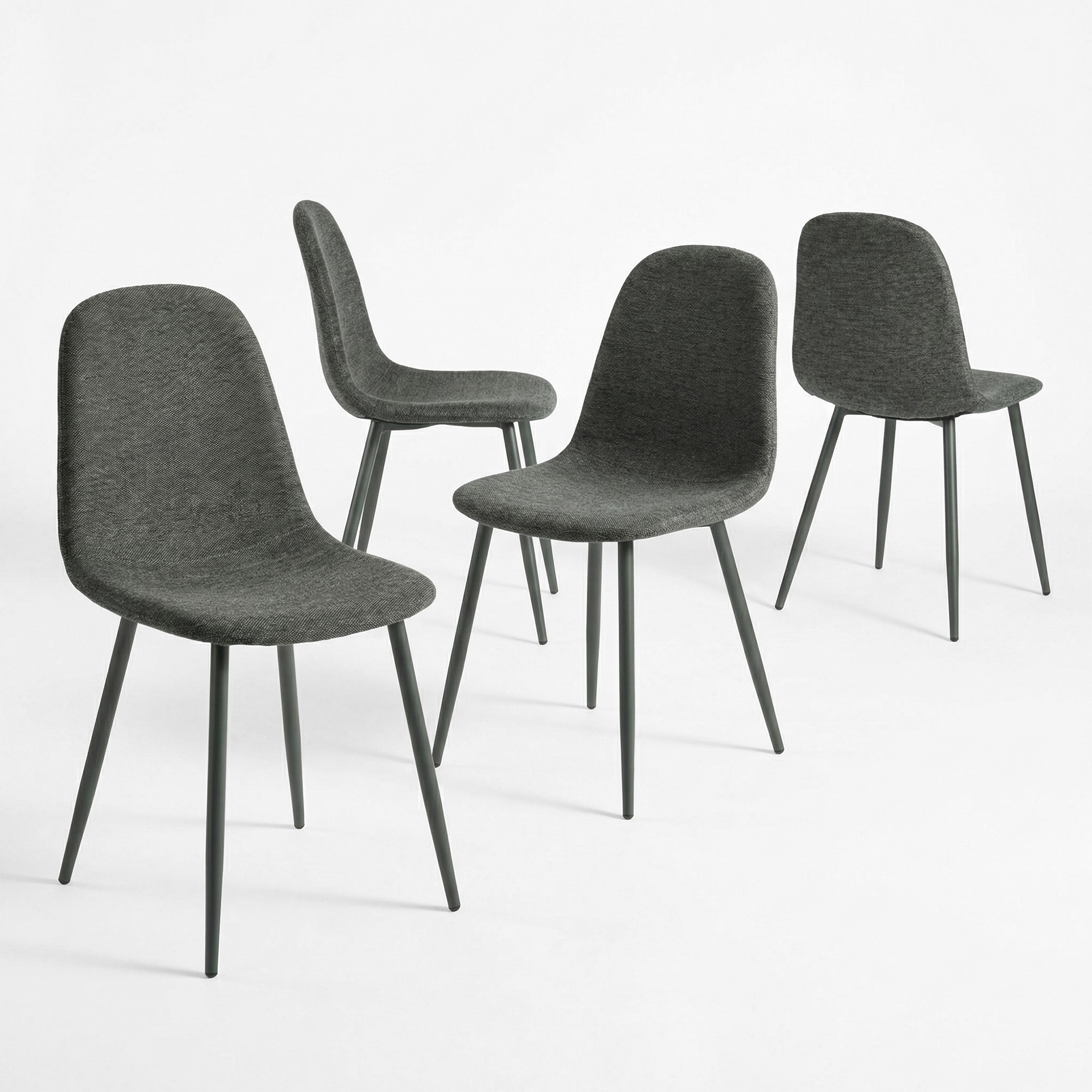 Lot de 4 chaises de salle à manger scandinave, CHARLTON, MEUBLES COSY