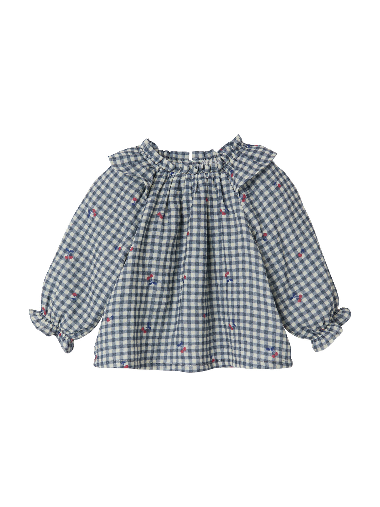 Blouse vichy, VERTBAUDET