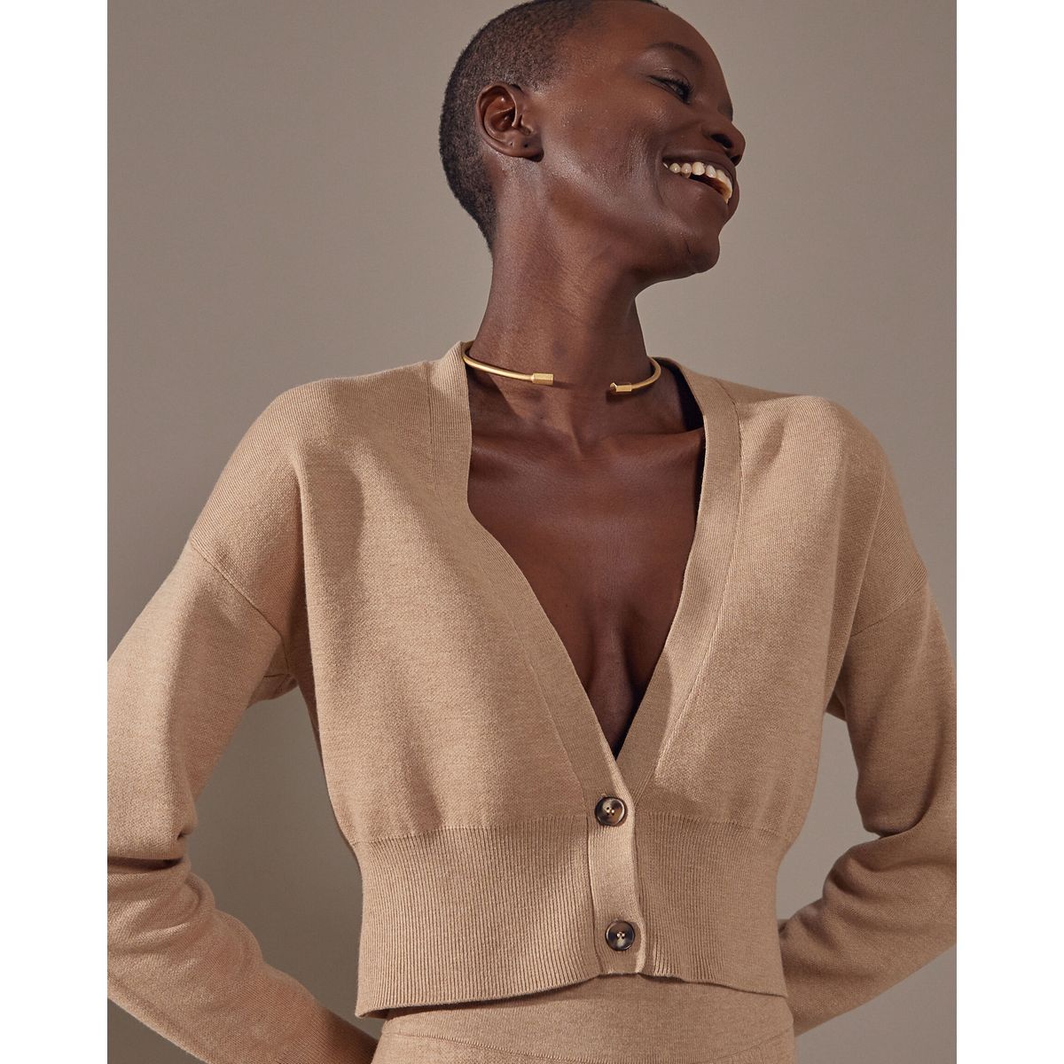 Gilet court camel femme deals