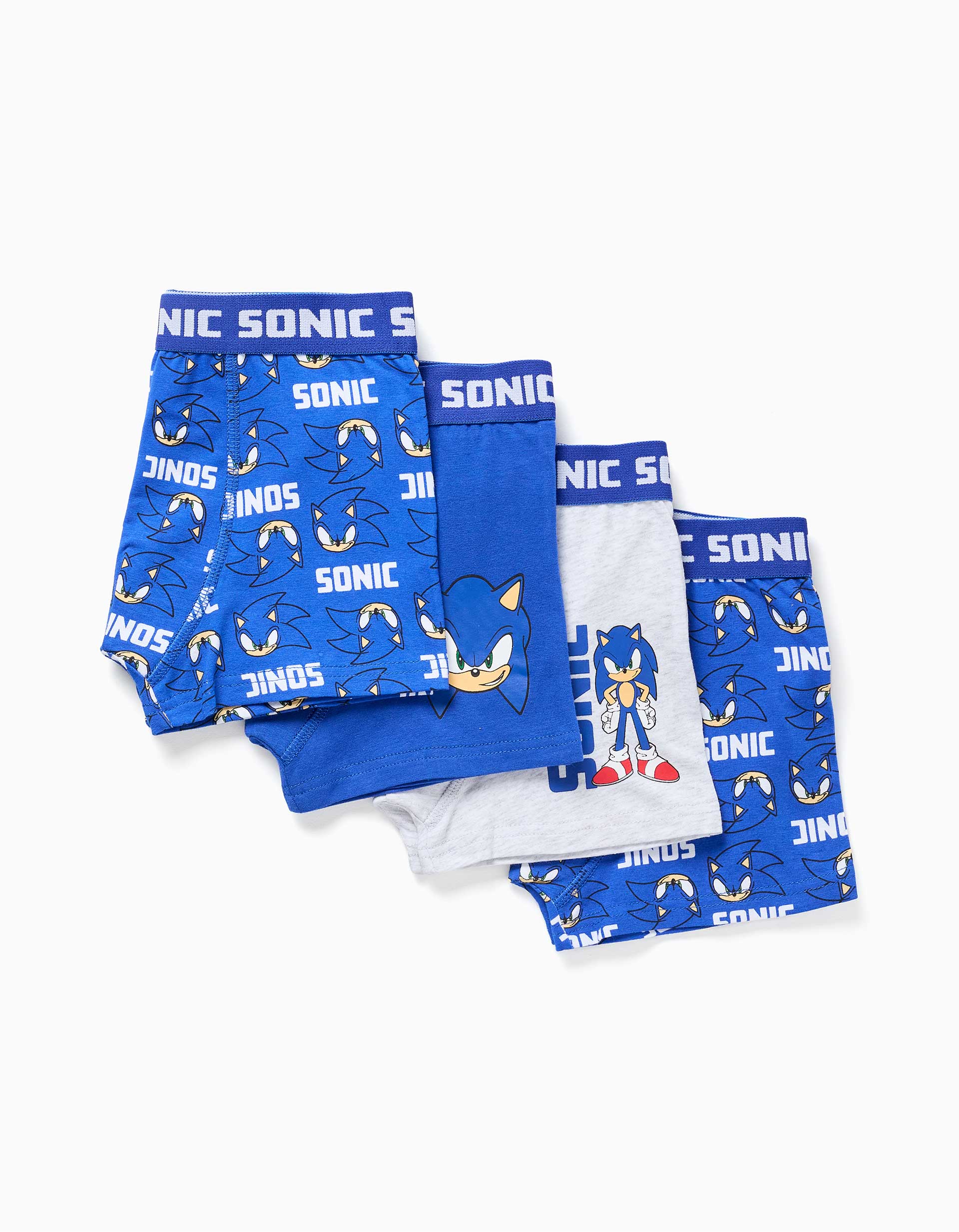 Lot de 4 boxers avec imprimés Sonic, ZIPPY