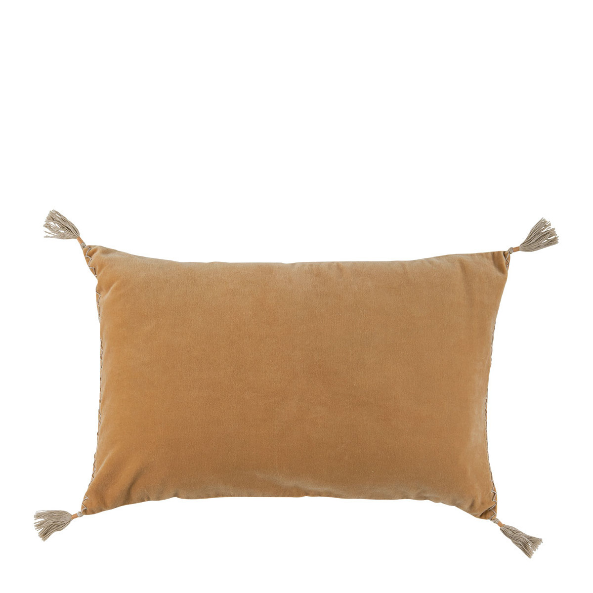Housse de coussin MATTÉO velours de coton, BLANC D’IVOIRE