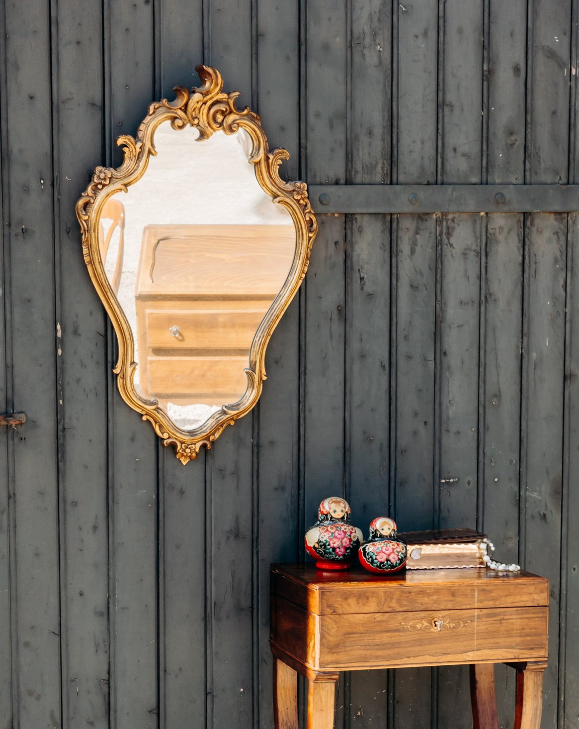 Miroir doré ancien Georges N°1144 - Bon état, DEBONGOUT