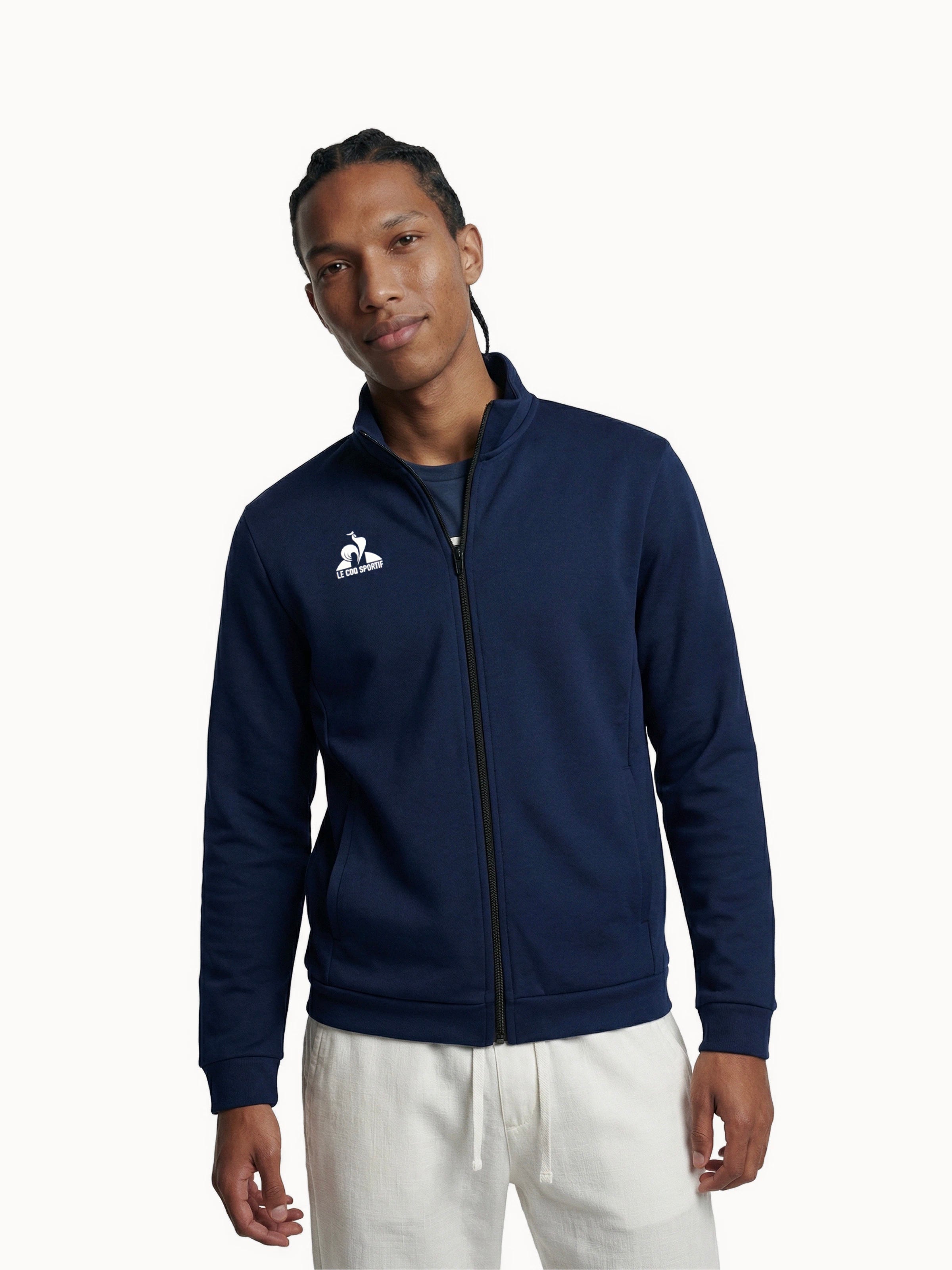 Veste zippée avec détails tricolores Teamsport, LE COQ SPORTIF