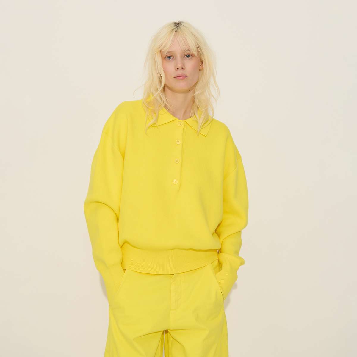Polo manches longues en coton PEREZ, BENSIMON