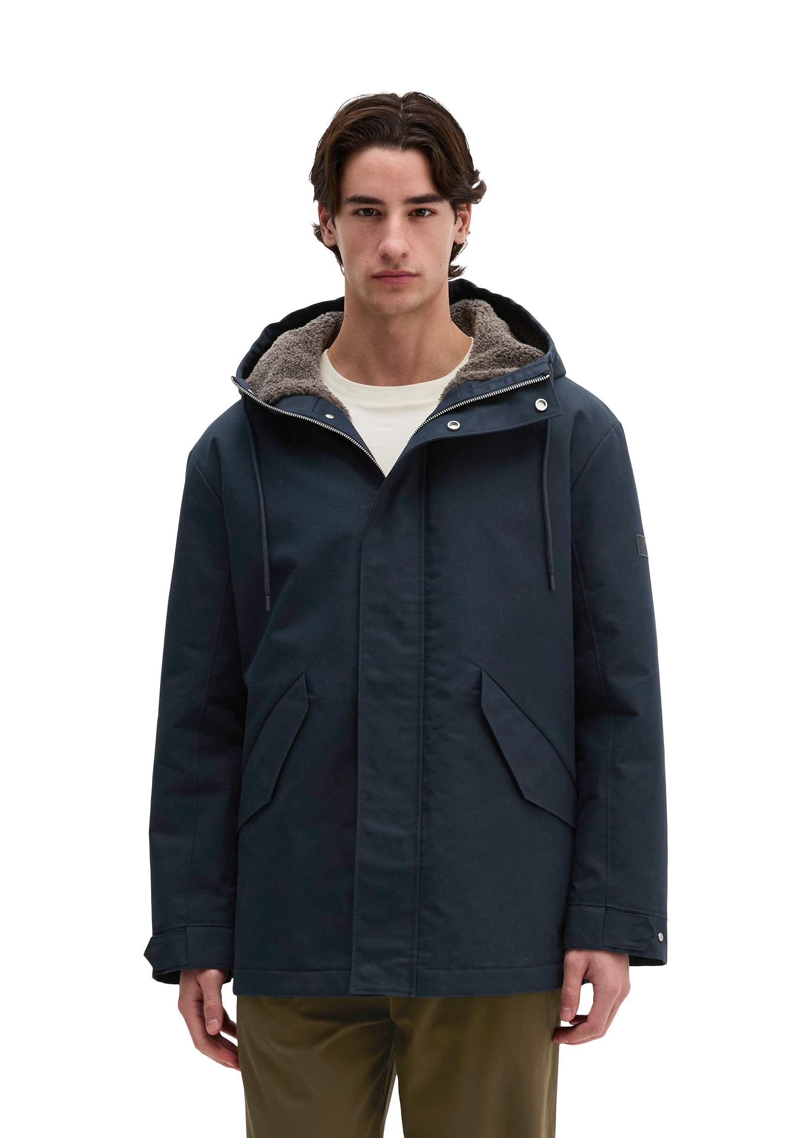 Parka à capuche coupe classique avec doublure en peluche et rembourrage, MARC O'POLO