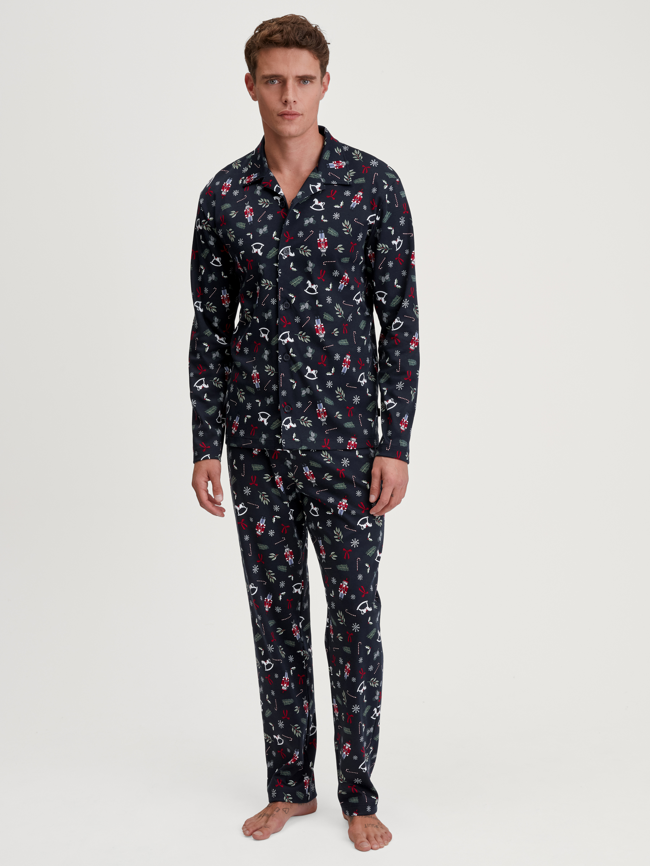 Pyjama boutonné sur toute la longueur manches longues Coton FAMILY & FRIENDS, CALIDA