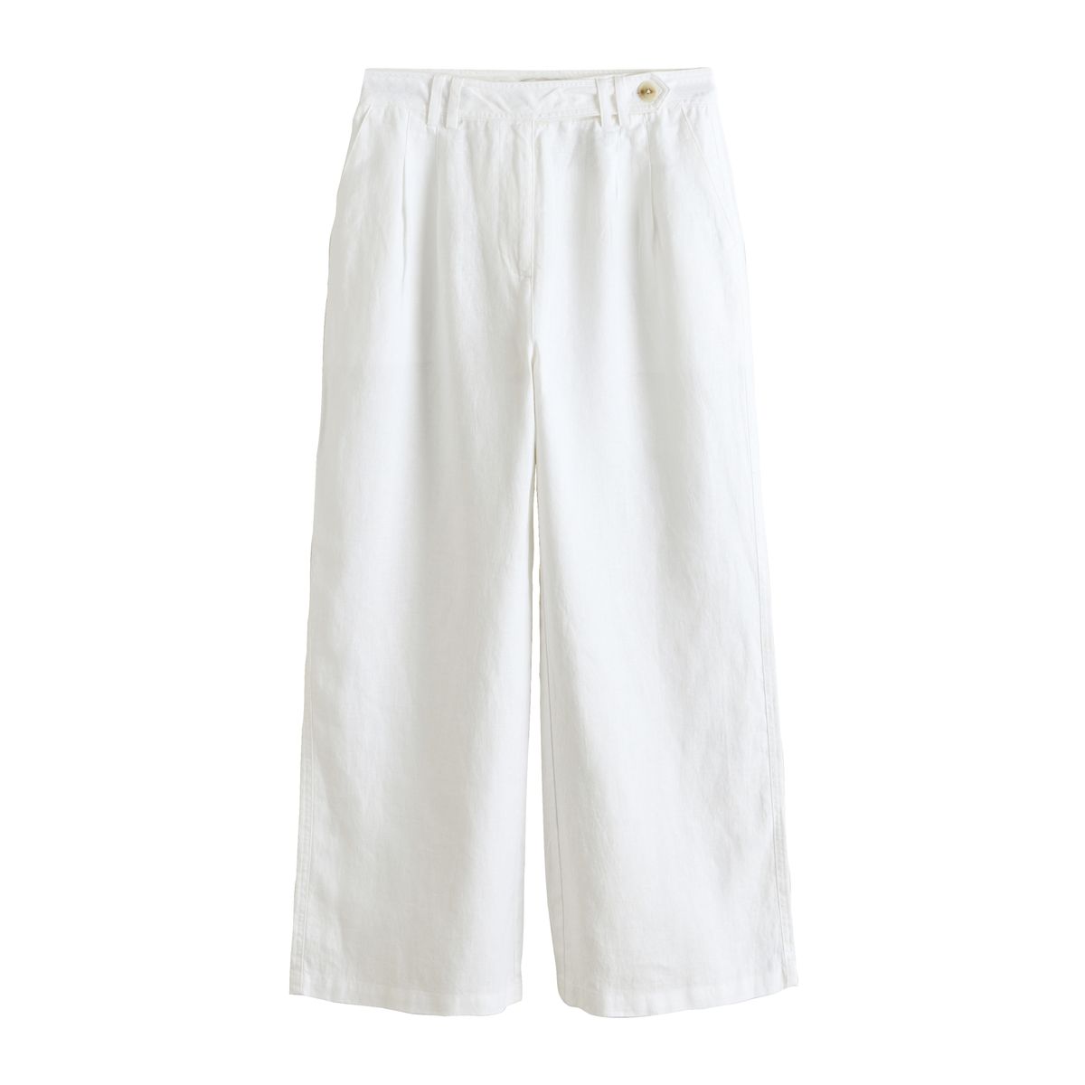 Pantalon large à boutons lin n. premium, NEXT