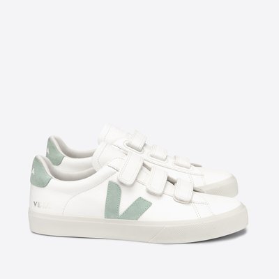 Chrome Free Leather Flatform Trainers with Touch 'n' Close Fastening VEJA