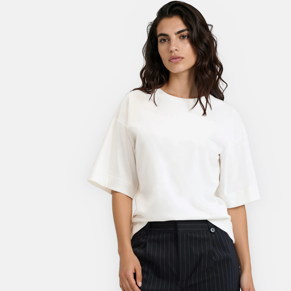 T-shirt ampla em algodão, Signature PAUL, LA REDOUTE COLLECTIONS