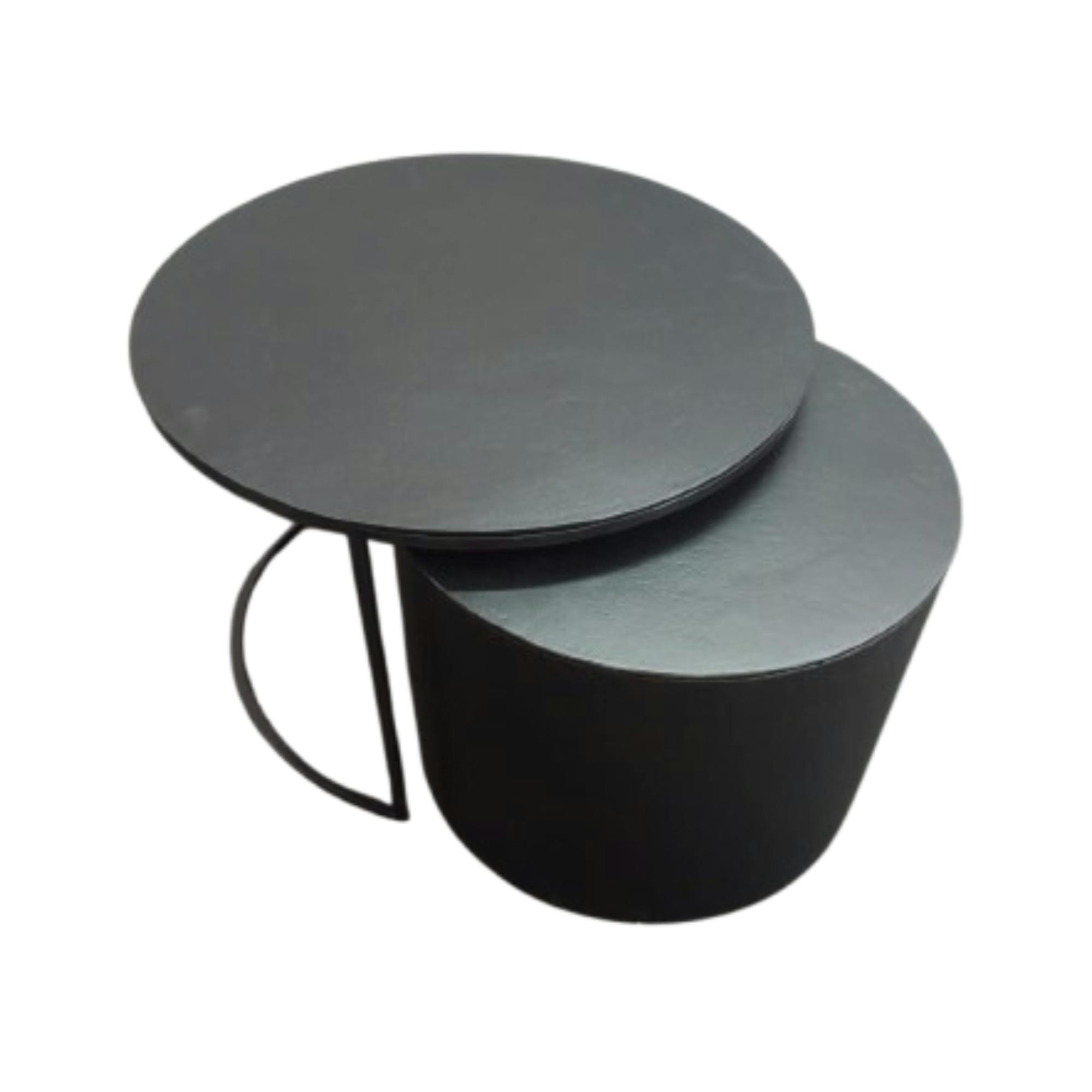 Table basse gigogne en aluminium KANO, PIER IMPORT