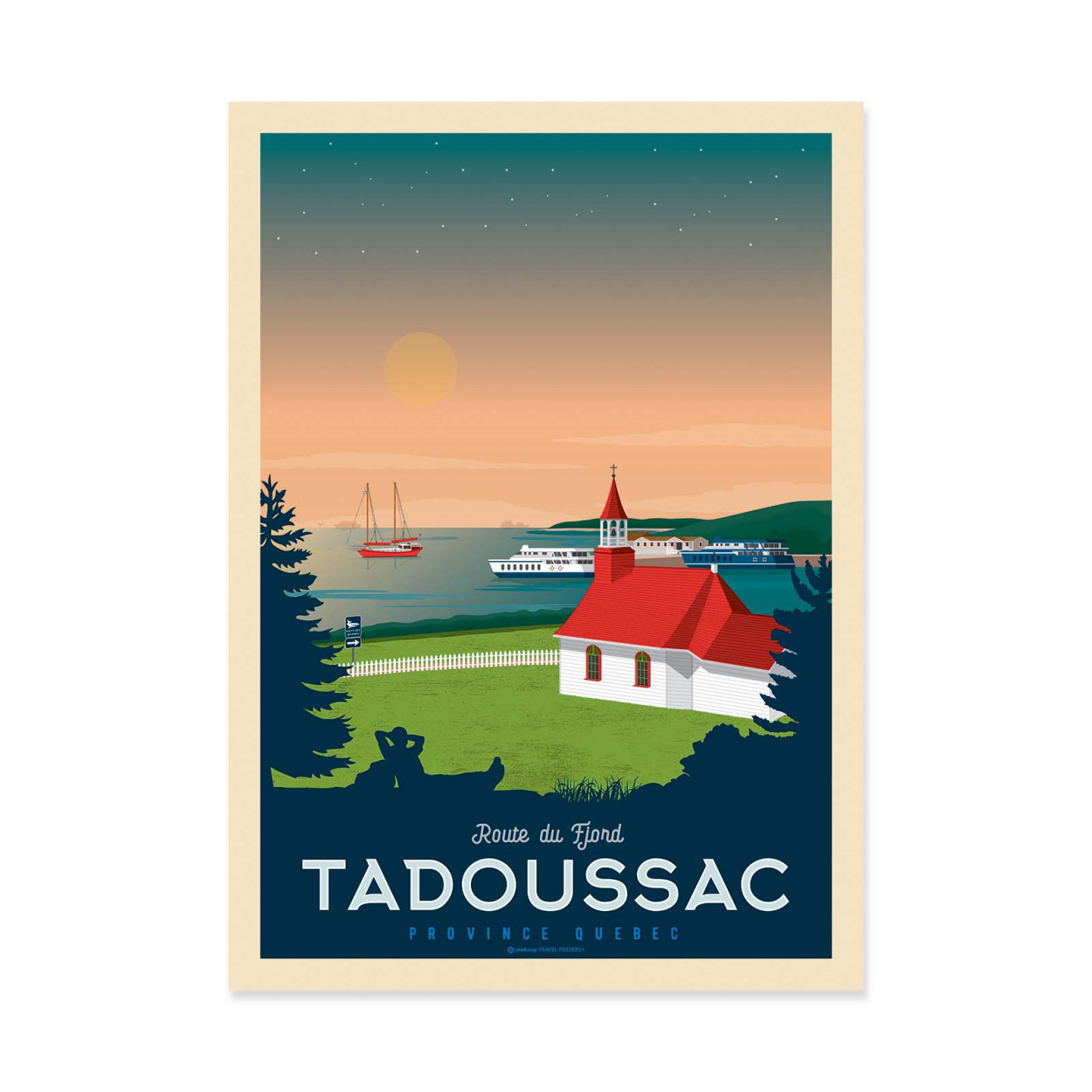 Affiche d'art - Tadoussac - Olahoop Travel Posters, WALL EDITIONS