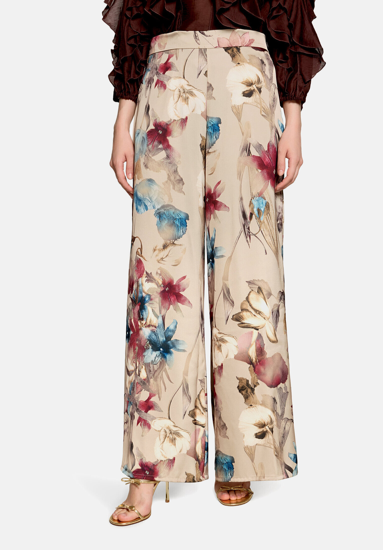 Pantalon Marlene à imprimé à fleurs, VERA MONT