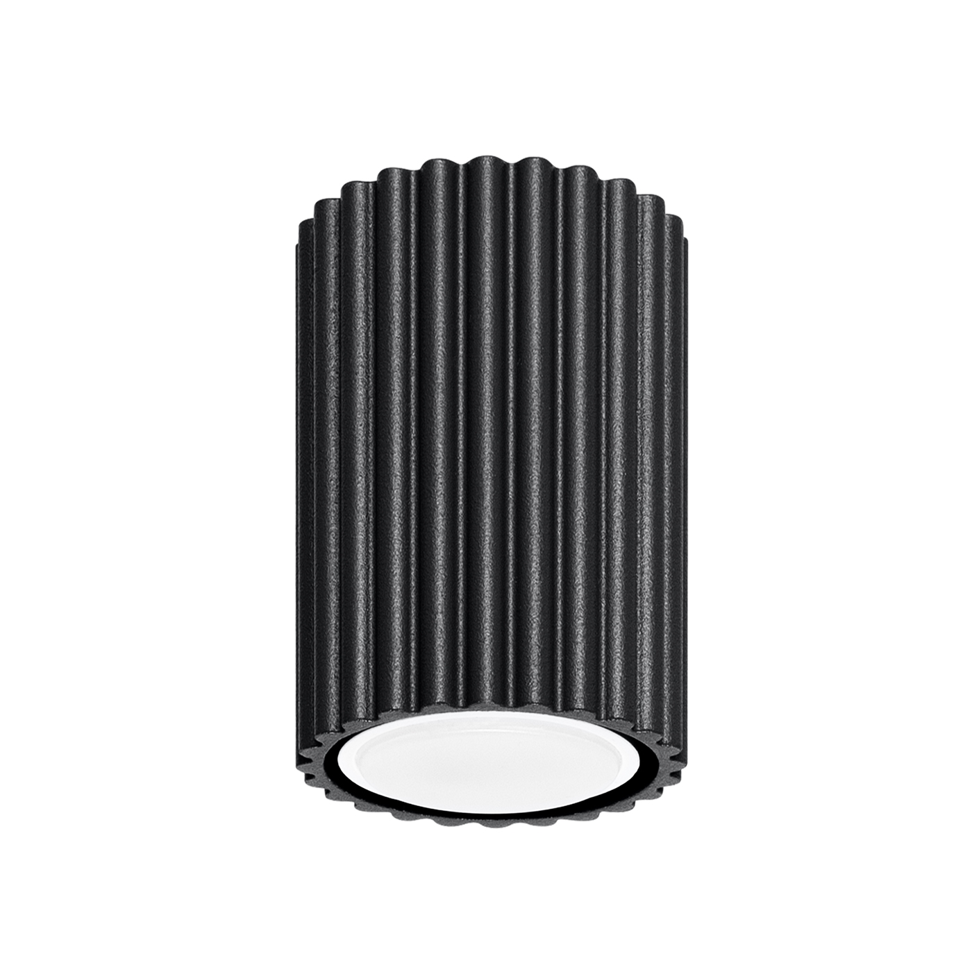 Plafonnier Aluminium Noir GU10 1 Karbon 10, EDEN