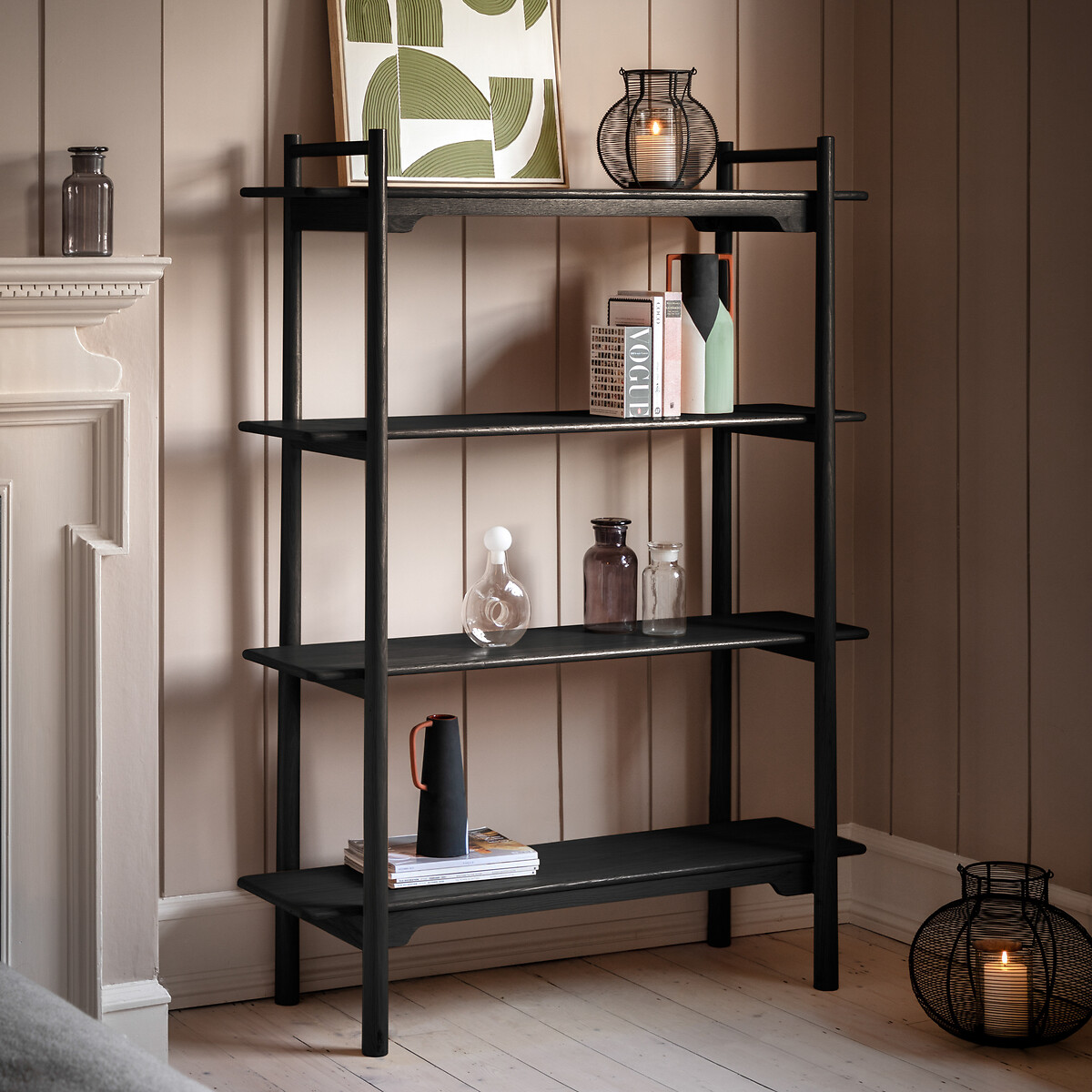 Image showcasing Uttara scandi oak open shelving display unit So'home | La Redoute