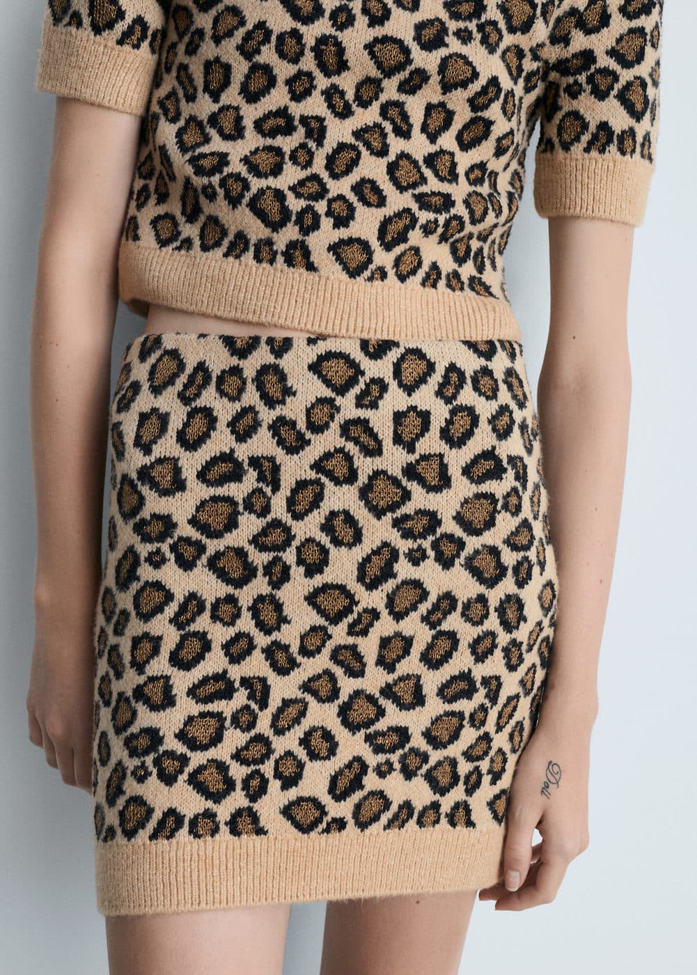 Jupe longue leopard mango top
