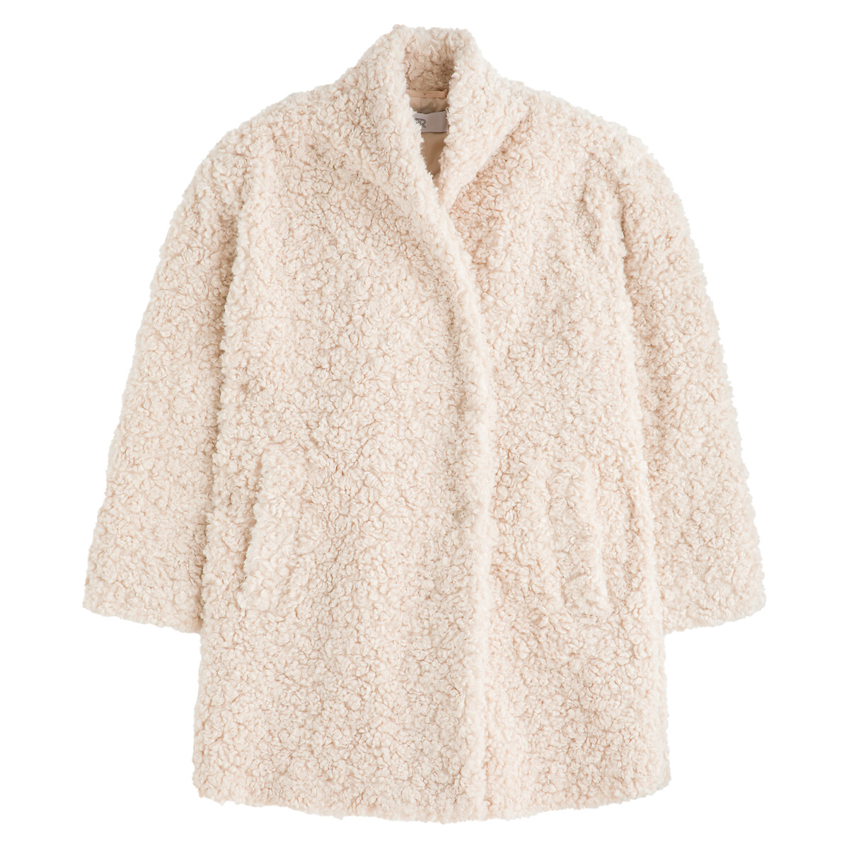 Faux fur coat , ecru, La Redoute Collections | La Redoute