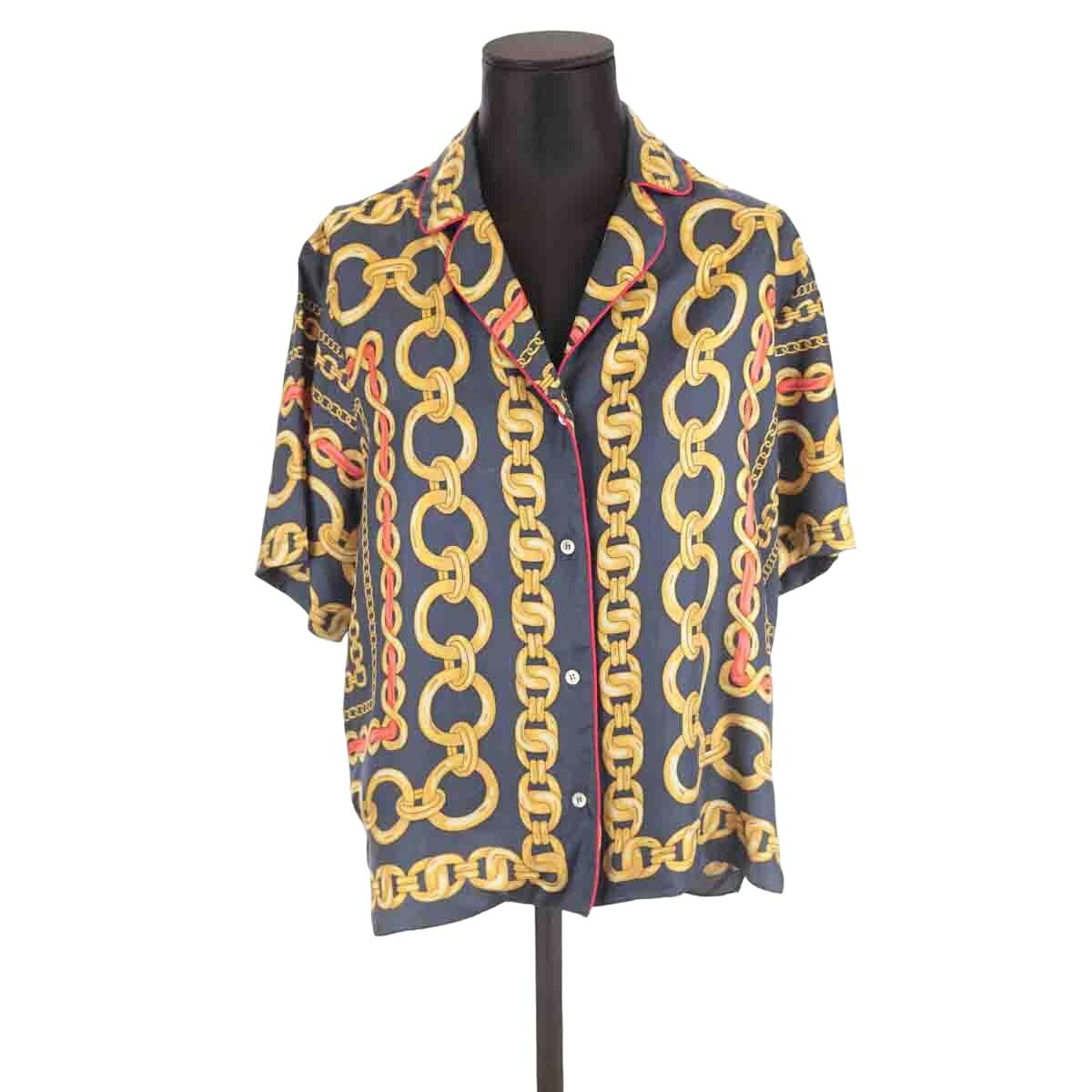 Chemise Blouse SANDRO Marine - Taille 1 (36/38) - Style Marin - Occasion Très Bon état