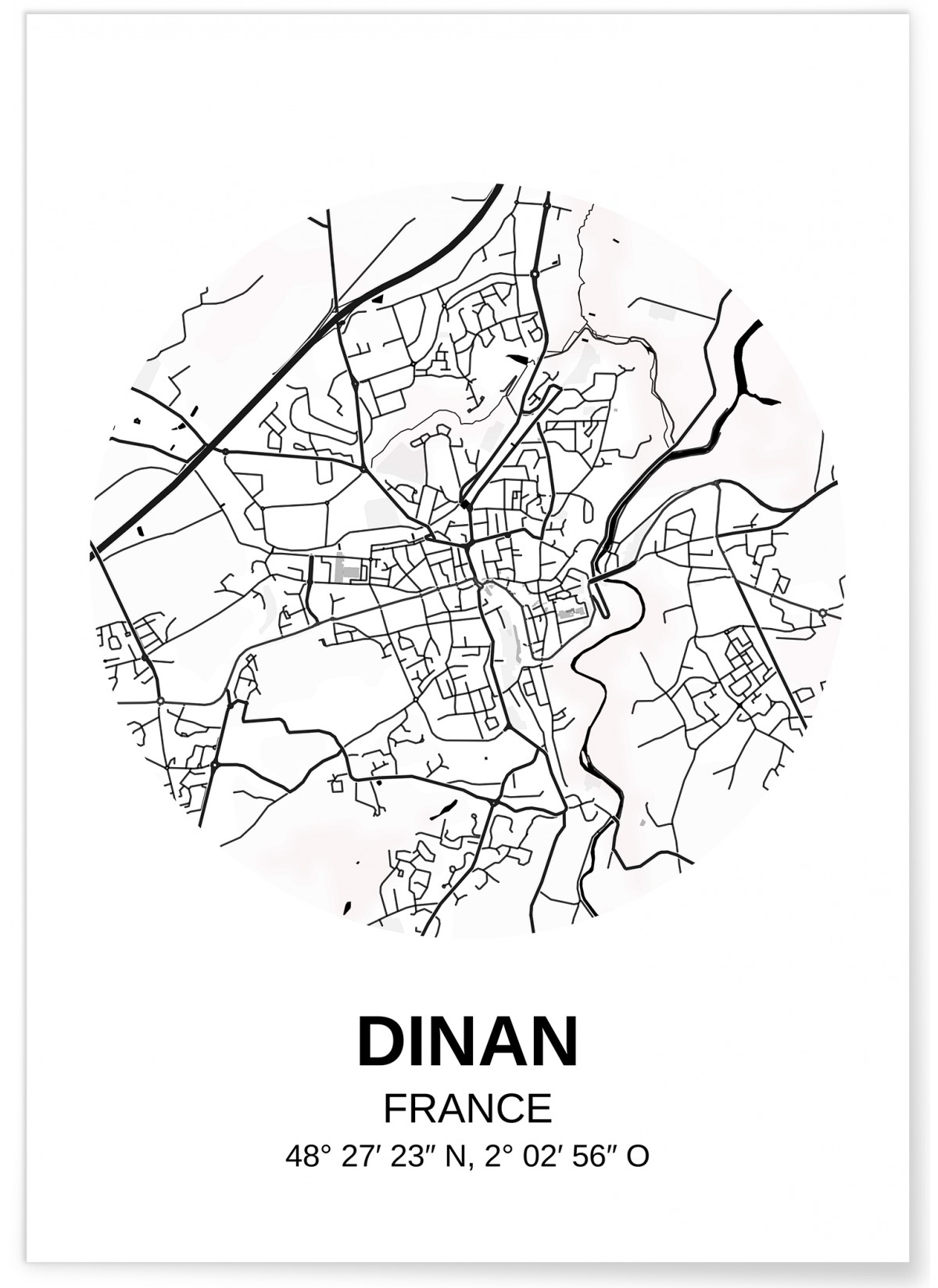 Affiche Carte Dinan, L'AFFICHERIE