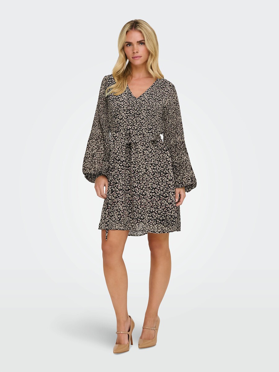 Robe encolure v, imprimé floral, ONLY