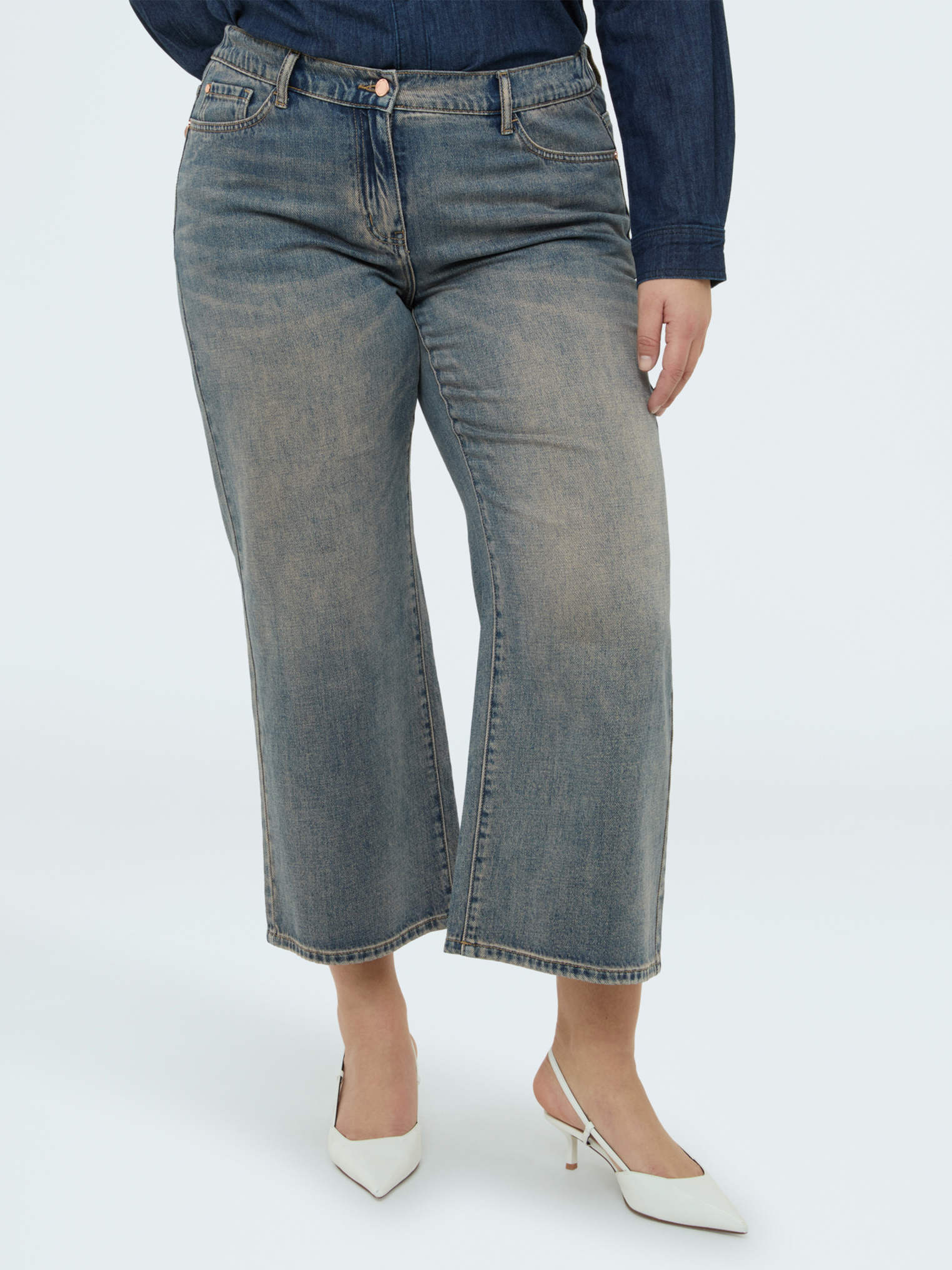 Jean court lavage washed, FIORELLA RUBINO