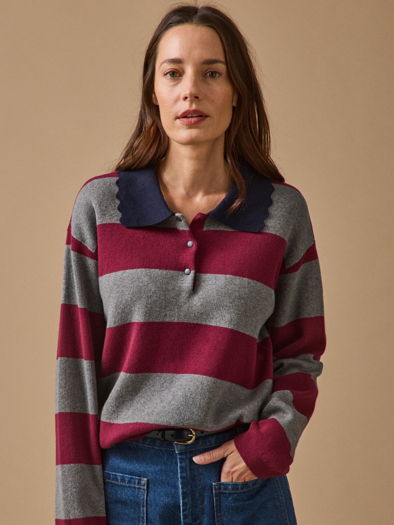 Pull polo coton biologique et cachemire, CYRILLUS
