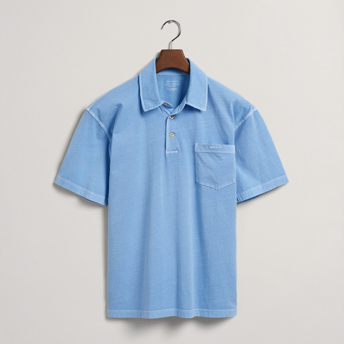 Image of Sunfaded Polo Shirt in Jersey Cotton