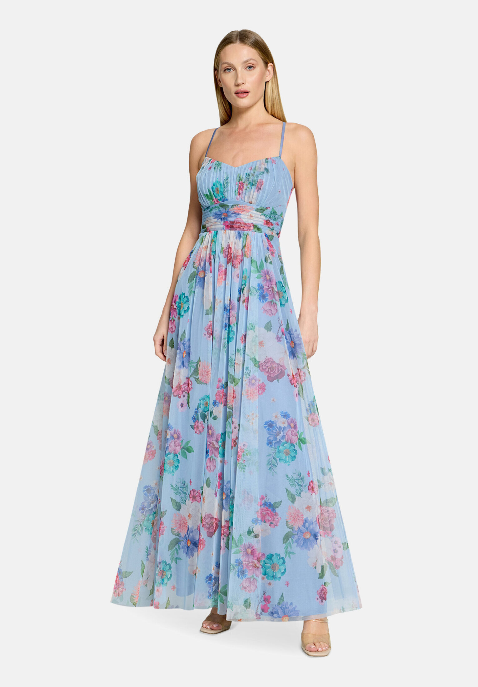 Robe de soirée à imprimé à fleurs, VERA MONT