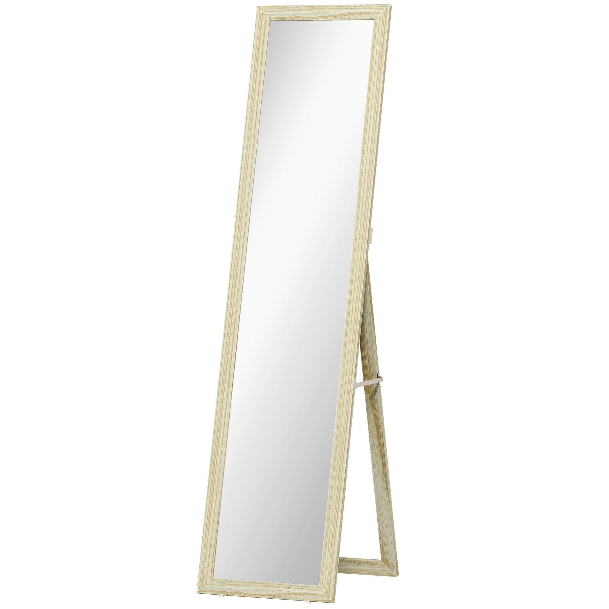 Miroir en pied MDF Bois naturel, HOMCOM