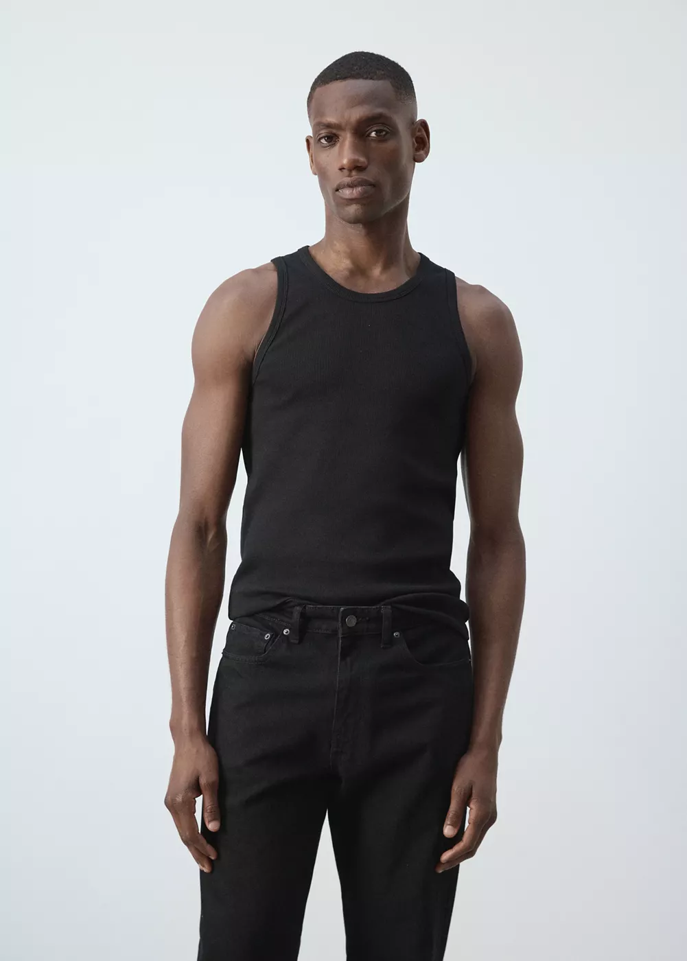 Débardeur slim-fit en coton, MANGO MAN