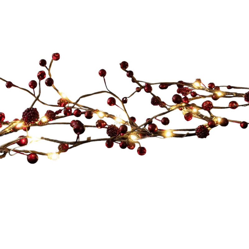 Guirlande micro led baies rouge, MILLUMINE