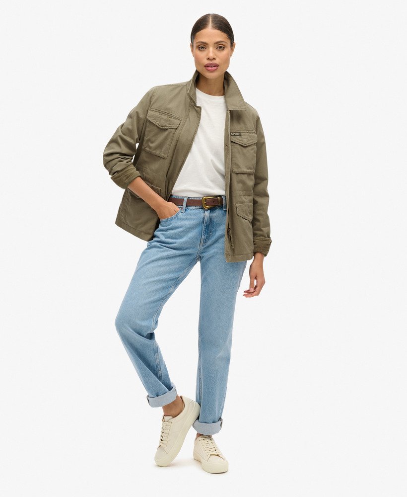 Veste Utilitaire Militaire Brodée H&M Taille 10 - Occasion Très Bon état, Style Casual