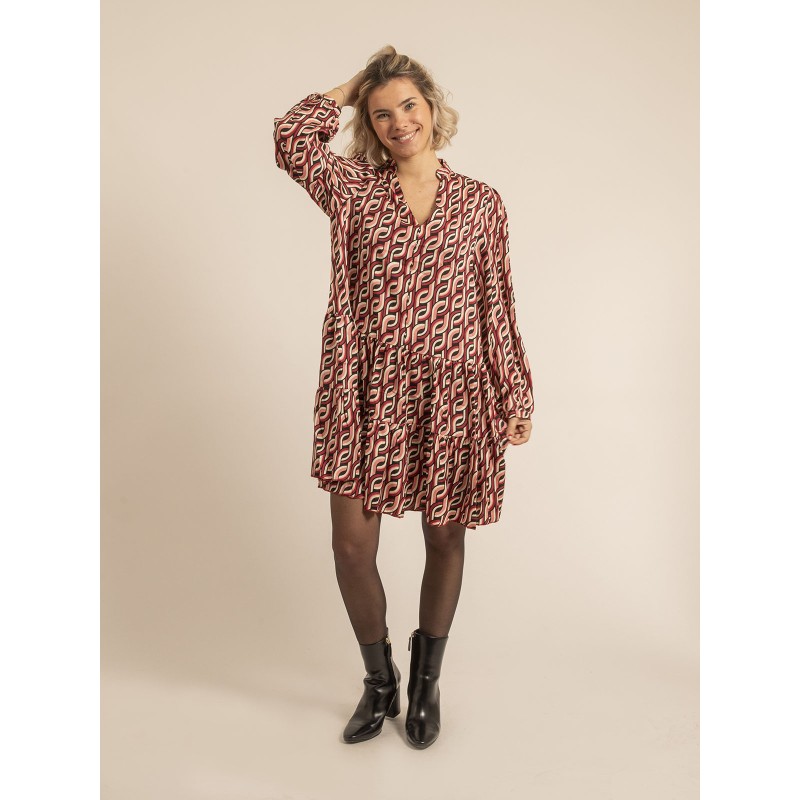 Robe Courte à Motifs Isciane, DONA LISA