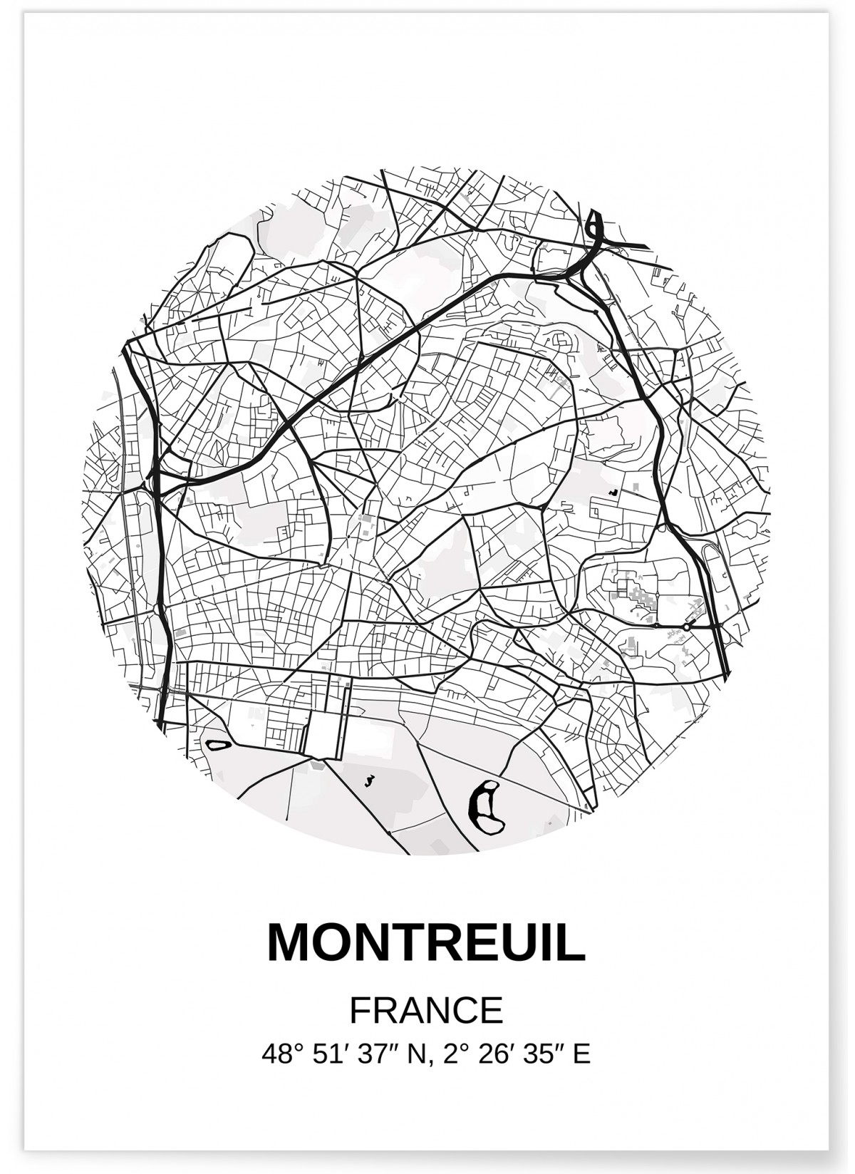 Affiche Carte Montreuil, L'AFFICHERIE