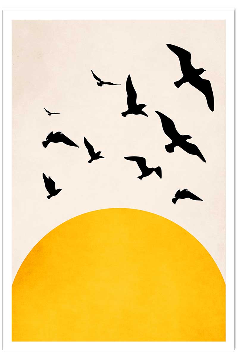 Affiche dessin ""ailes au soleil"", HEXOA