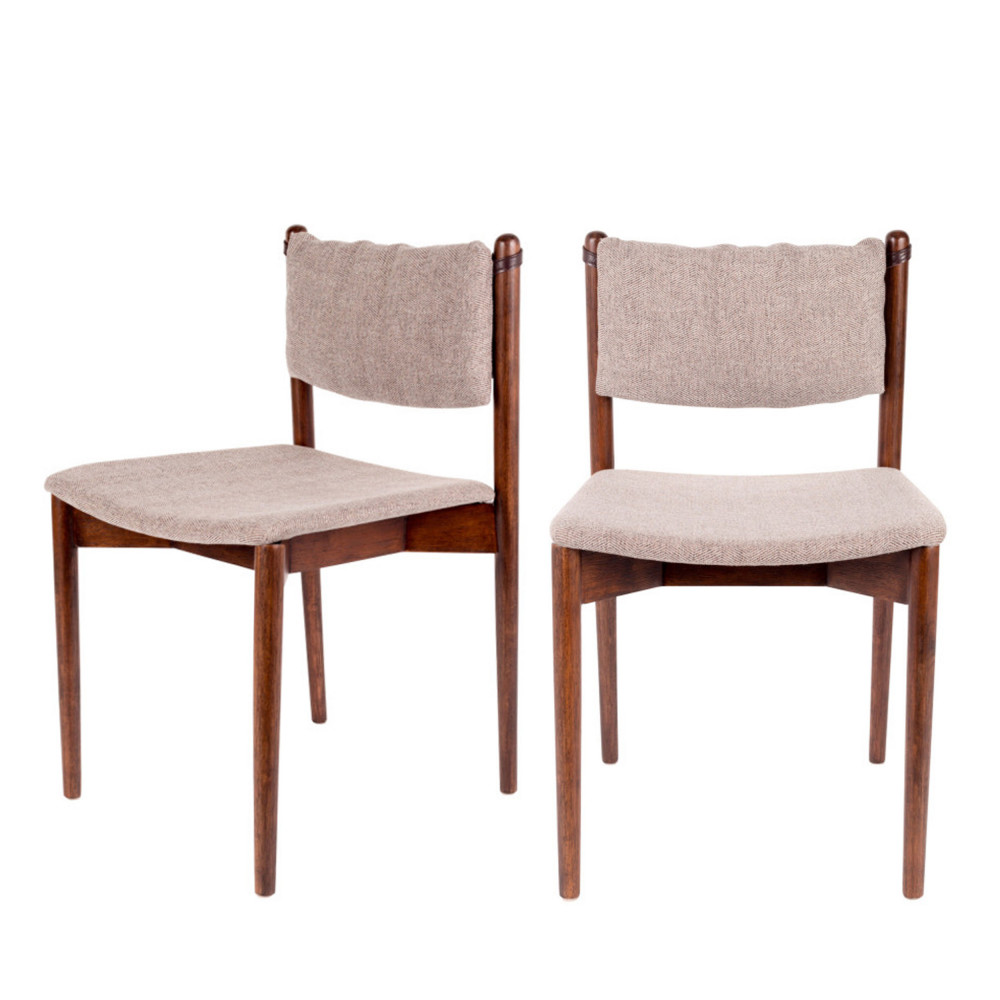 Lot de 2 chaises en bois et tissu - Torrance, DUTCHBONE