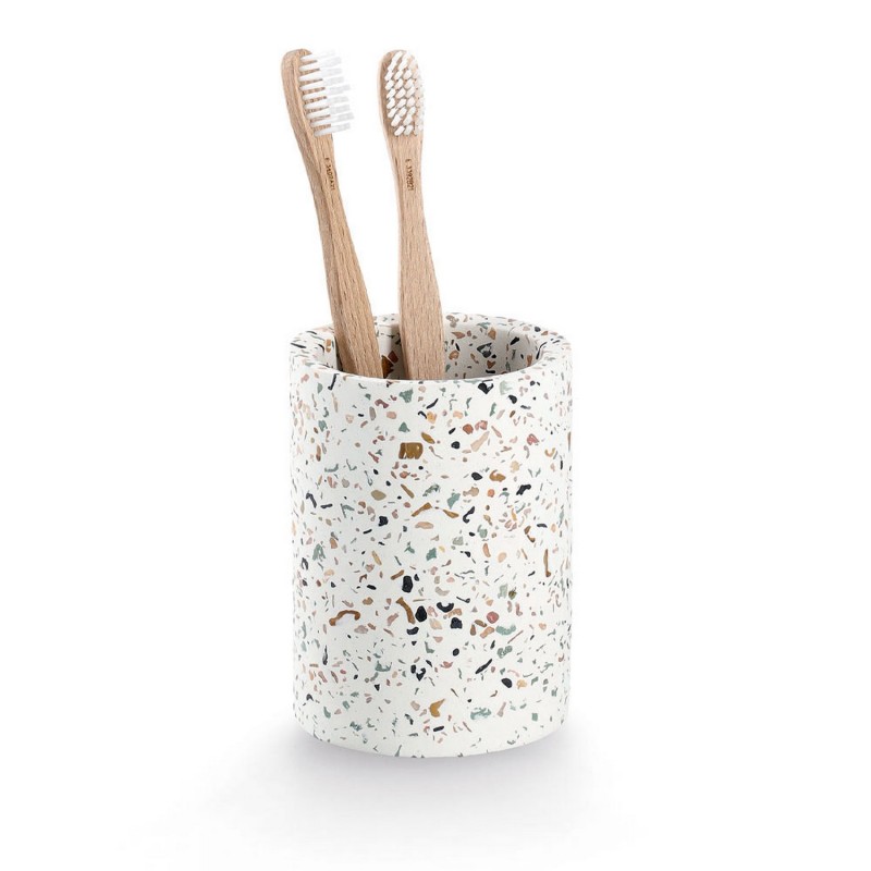 Gobelet brosses à dents béton terrazzo, ZELLER PRESENT