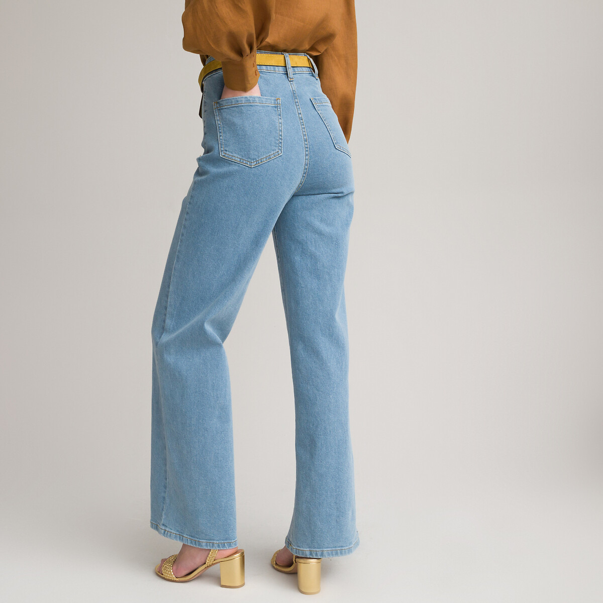 Peserico Denim Cropped Jeans in het Naturel Dames Kleding voor voor Jeans voor Flared jeans 